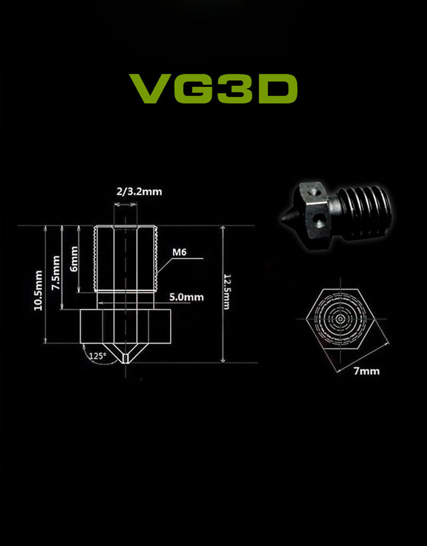 Hardened Steel Nozzle For E3D V6 Nozzle
