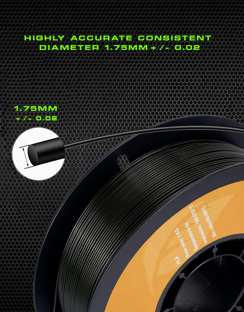 Black-PLA-Filament-1kg-Kingroom-Features-Brisbane-Australia-Vanguard-3d.au-filament
