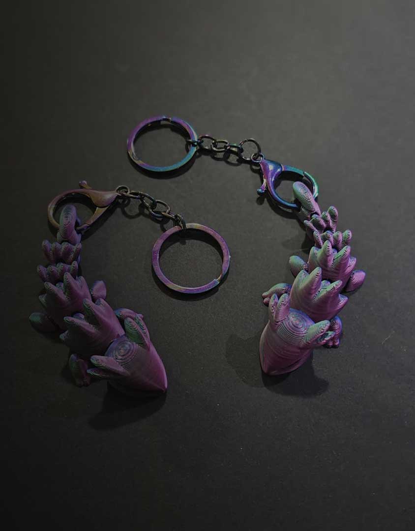 3D Printed Mini Dragons - Keyrings