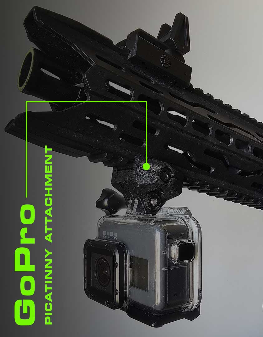 GoPro Camera Attachment Picatinny Rail Carbon Fibre – Vanguard 3D